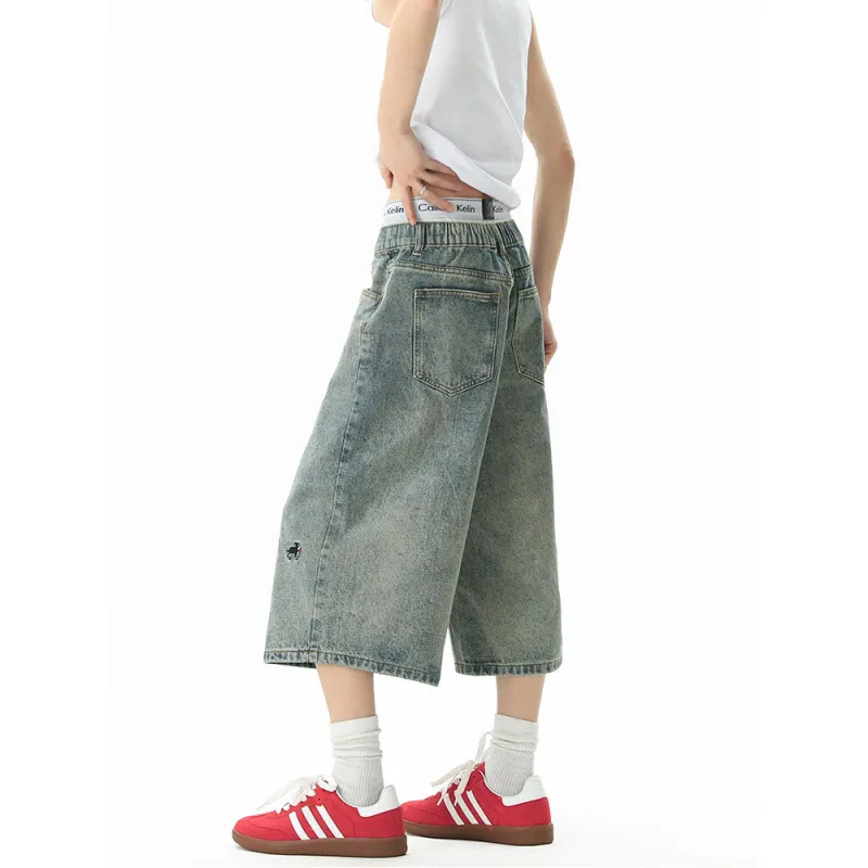 RVANGUARD Denim Shorts Unisex Nostalgic Blue-1