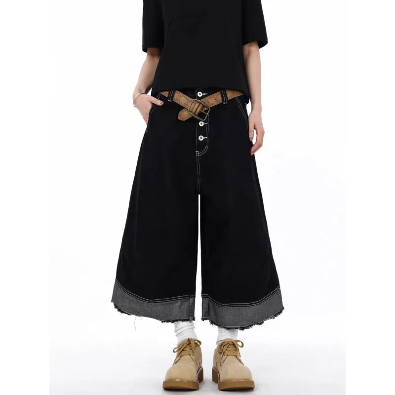 RVANGUARD Denim Shorts Unisex Black-2