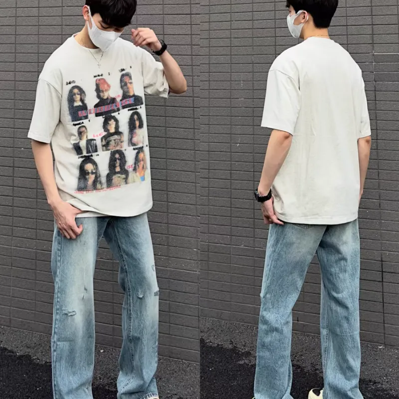 TESTUNG Minimalist Style Comfortable T Shirt Unisex-6