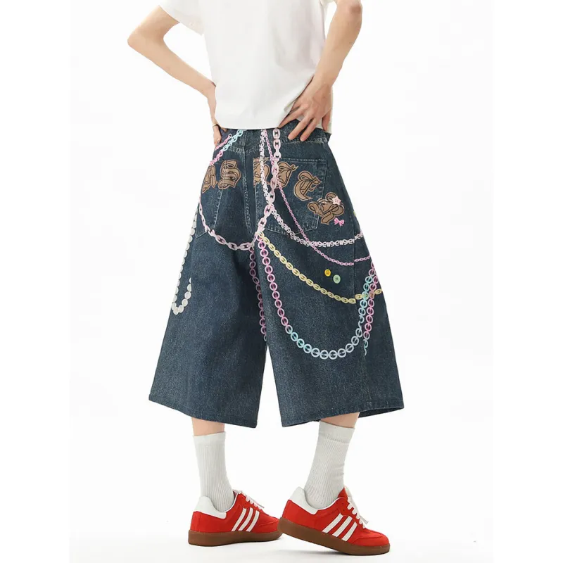 RVANGUARD Denim Shorts Unisex Denim Blue-1