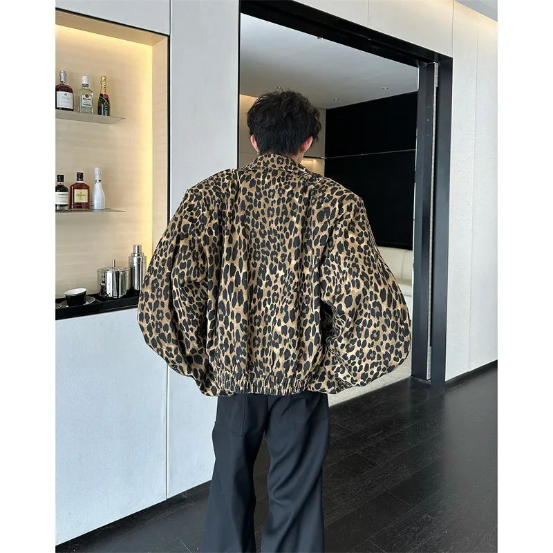 RVANGUARD Denim Jacket Unisex Leopard Print-1