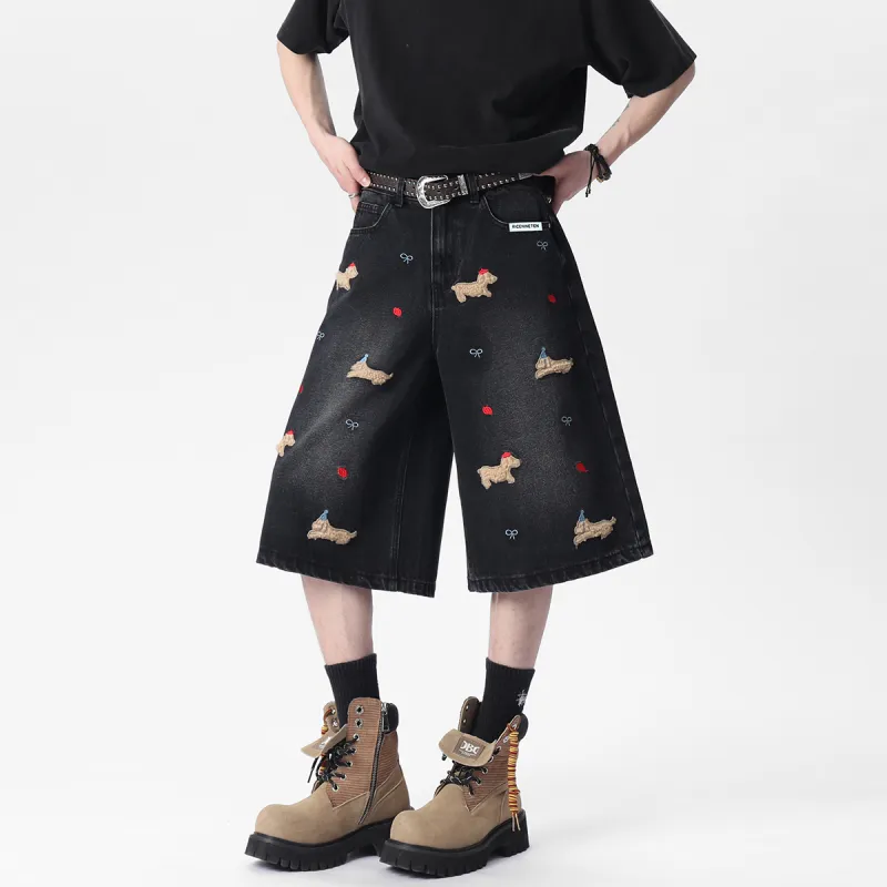 RICE NINE TEN Denim Shorts Unisex-3