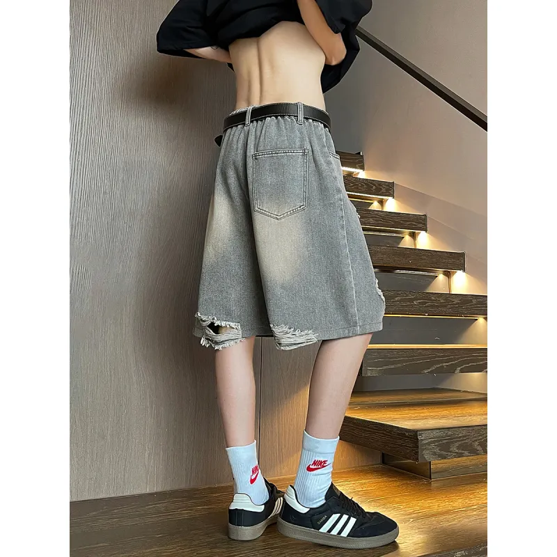 RICE NINE TEN Denim Shorts Unisex-11