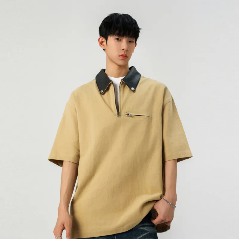 WELTER EXPERIMENT Polo Style Top Unisex Smoke Blue-3