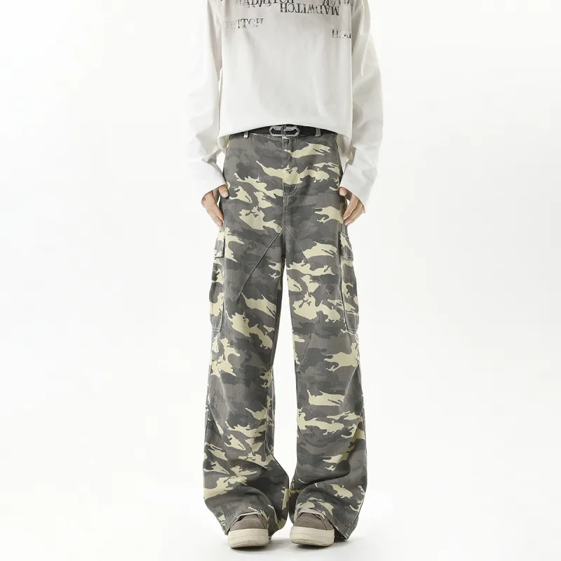 RICE NINE TEN Casual Pants Unisex Camouflage-1