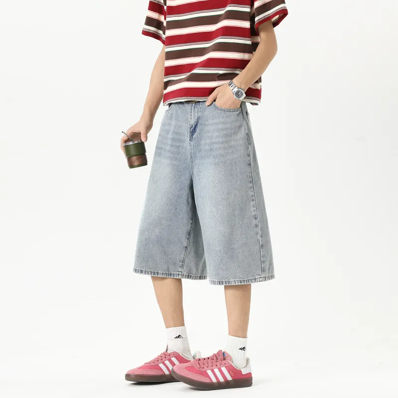 RICE NINE TEN Denim Shorts Unisex-20