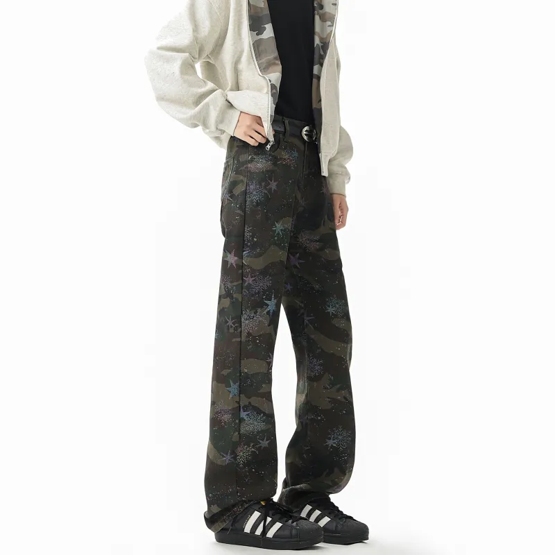 RICE NINE TEN Jeans Unisex Camouflage-3