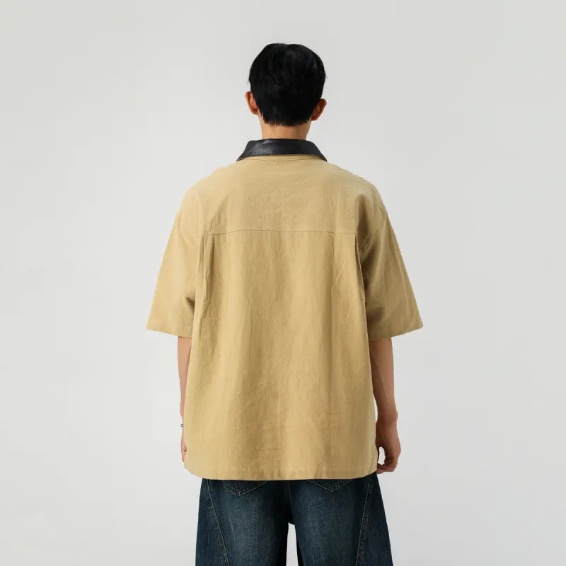 WELTER EXPERIMENT Polo Style Top Unisex Smoke Blue-4