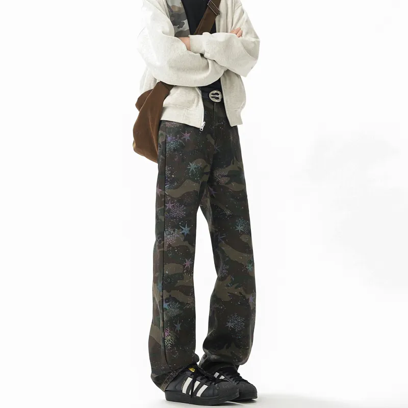 RICE NINE TEN Jeans Unisex Camouflage-1