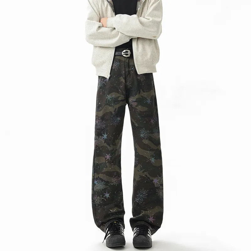 RICE NINE TEN Jeans Unisex Camouflage-1