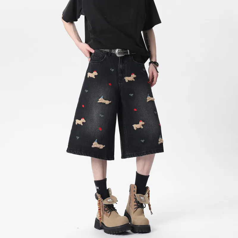 RICE NINE TEN Denim Shorts Unisex-4
