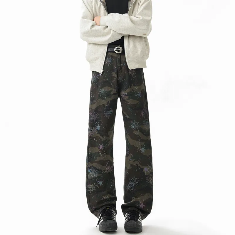RICE NINE TEN Jeans Unisex Camouflage-2