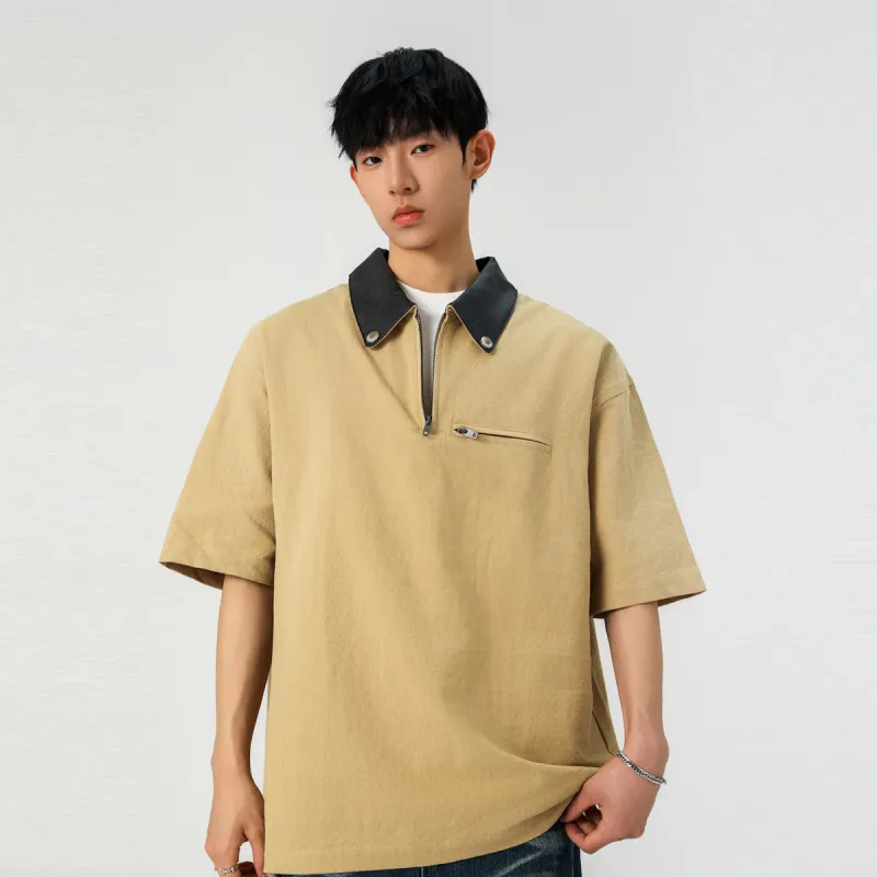 WELTER EXPERIMENT Polo Style Top Unisex Smoke Blue-5