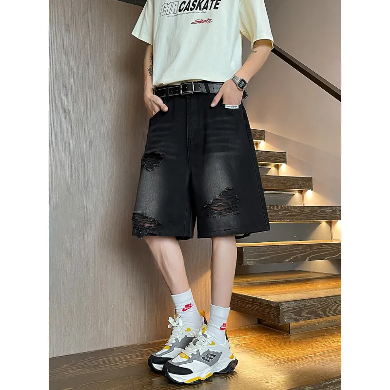 RICE NINE TEN Denim Shorts Unisex-3