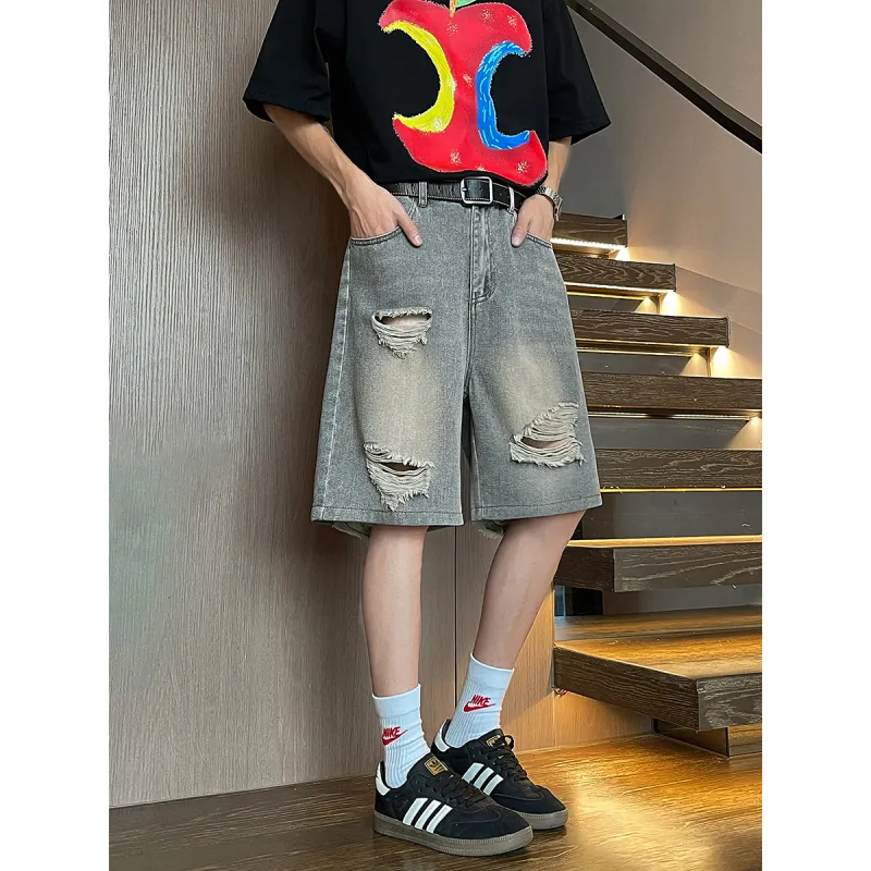 RICE NINE TEN Denim Shorts Unisex-10