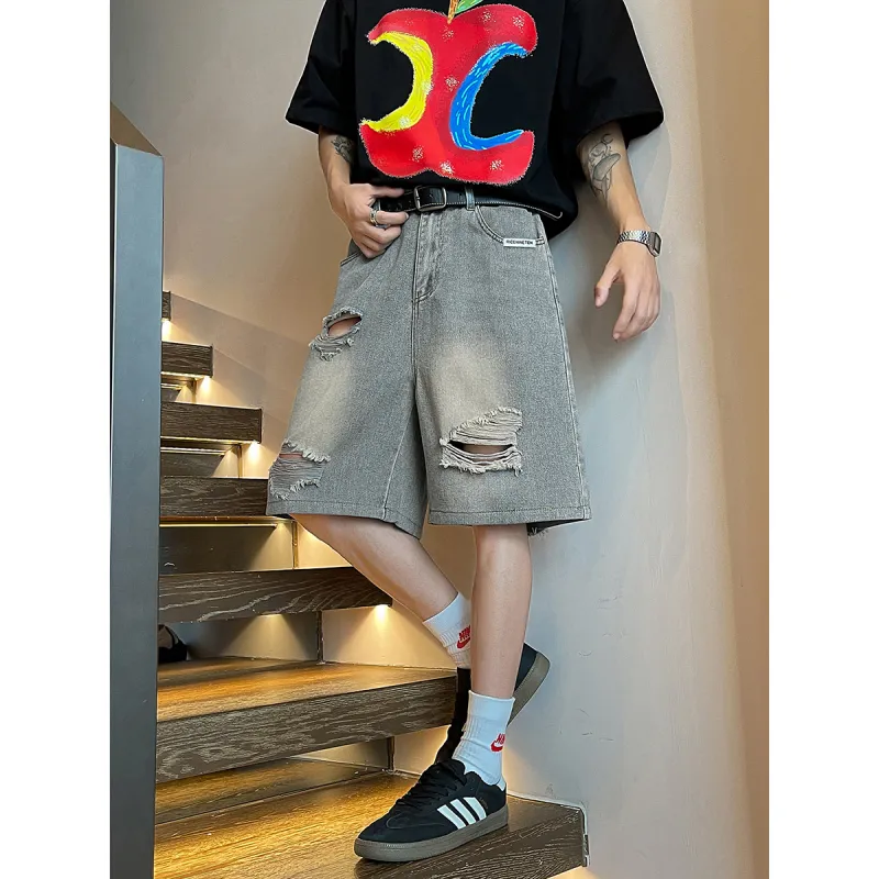 RICE NINE TEN Denim Shorts Unisex-8