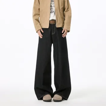 RICE NINE TEN Jeans Unisex Black Extended Length