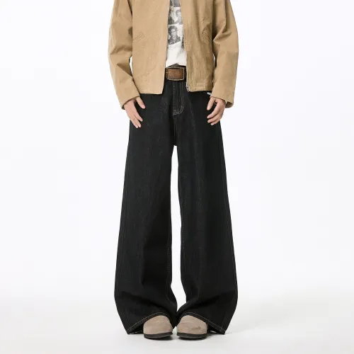 RICE NINE TEN Jeans Unisex Black Extended Length
