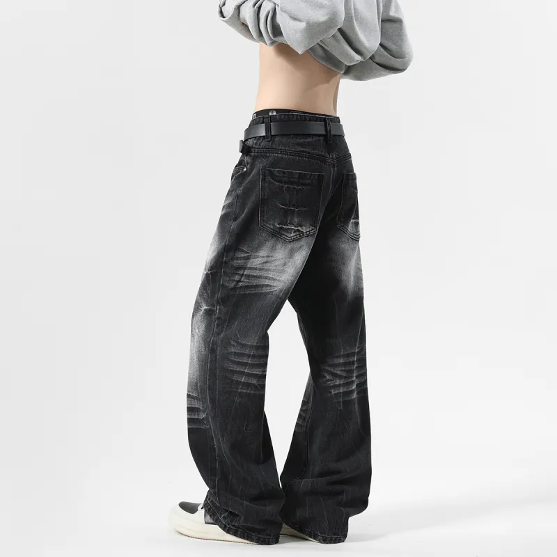 RICE NINE TEN Jeans Unisex Graphite Black-1