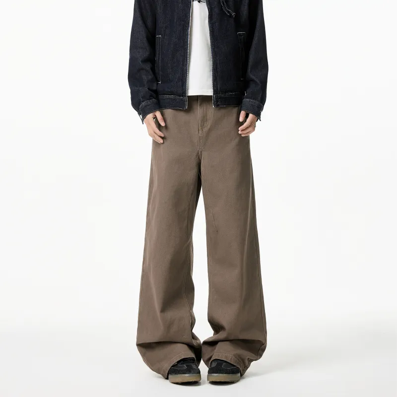 RICE NINE TEN Jeans Unisex Coffee-2