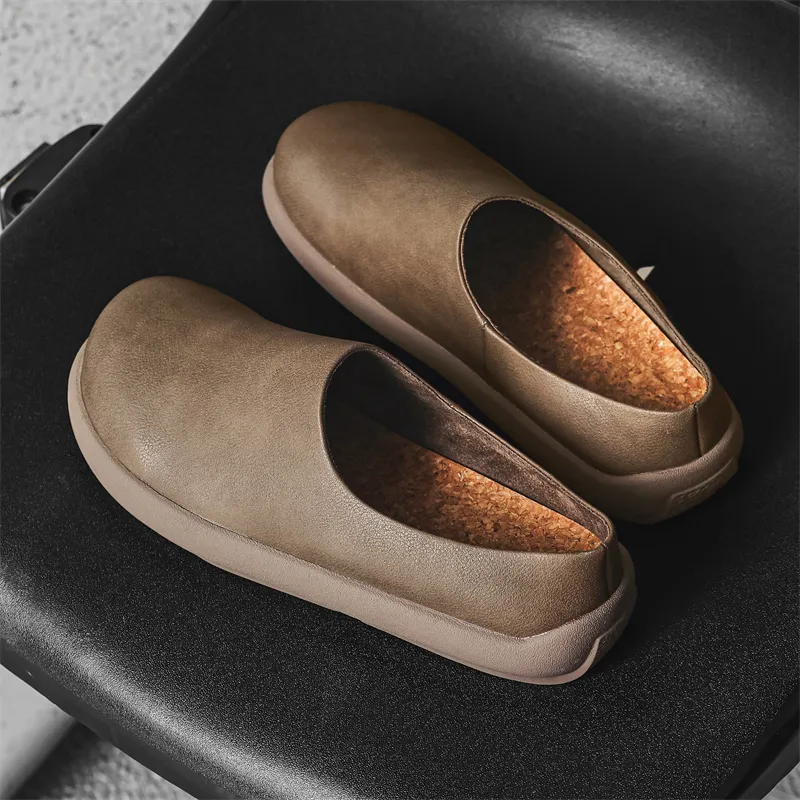 JOSINY Rubber Sole Abrasion Resistant Slip Resistant Closed Toe Slippers Men's-8