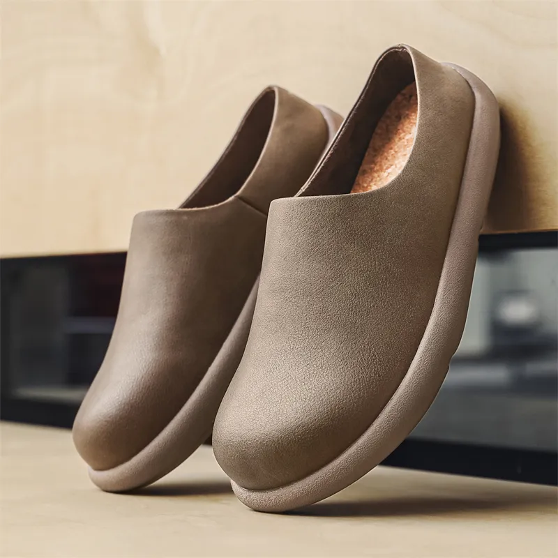 JOSINY Rubber Sole Abrasion Resistant Slip Resistant Closed Toe Slippers Men's-9