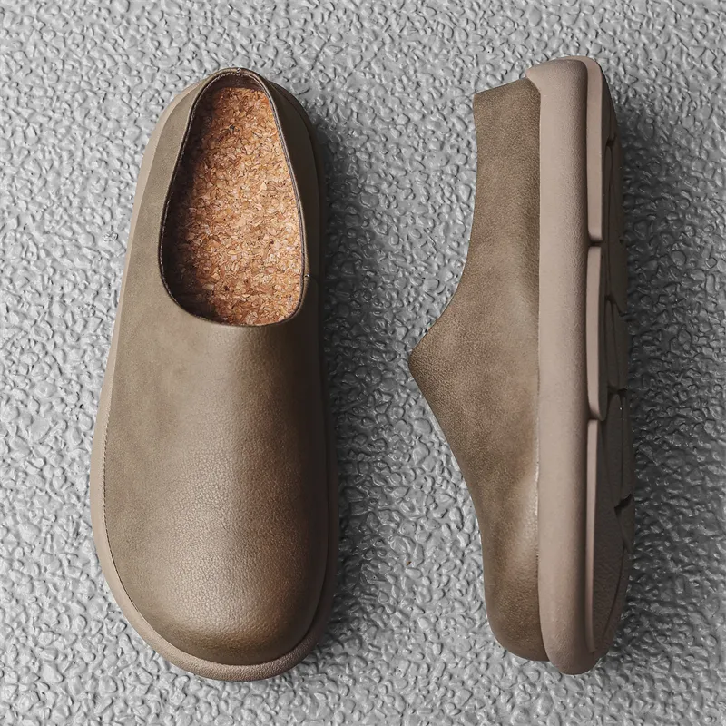 JOSINY Rubber Sole Abrasion Resistant Slip Resistant Closed Toe Slippers Men's-7