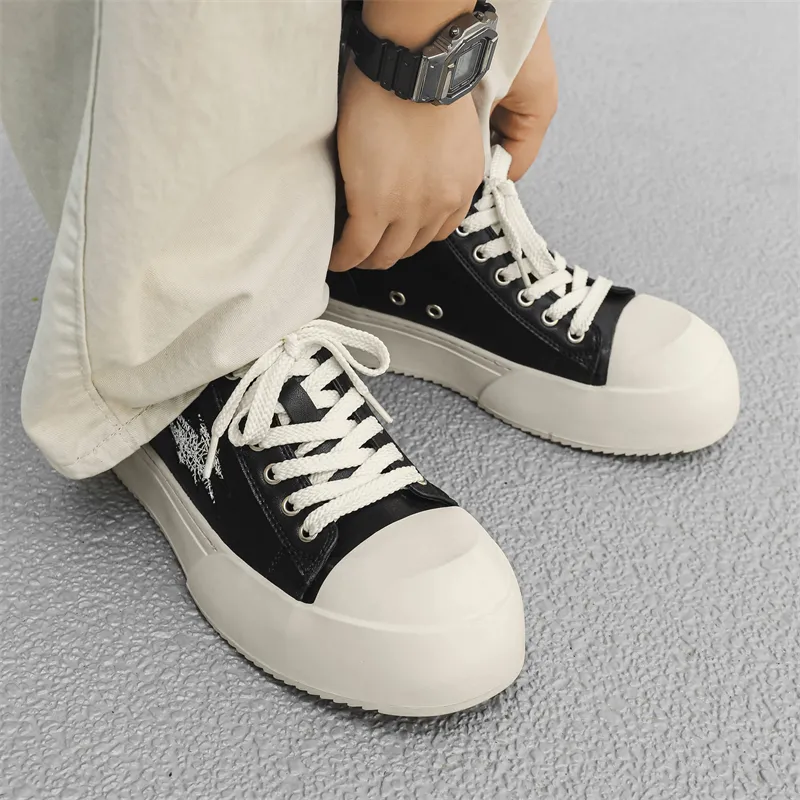 JOSINY Cushioning, Abrasion Resistant, Lightweight, And Breathable Low Top Skateboard Shoes Men's-4