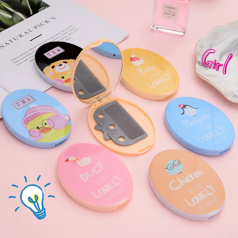 JOYTOUR Cartoon Styling Portable Cute Make Up Mirrors-1