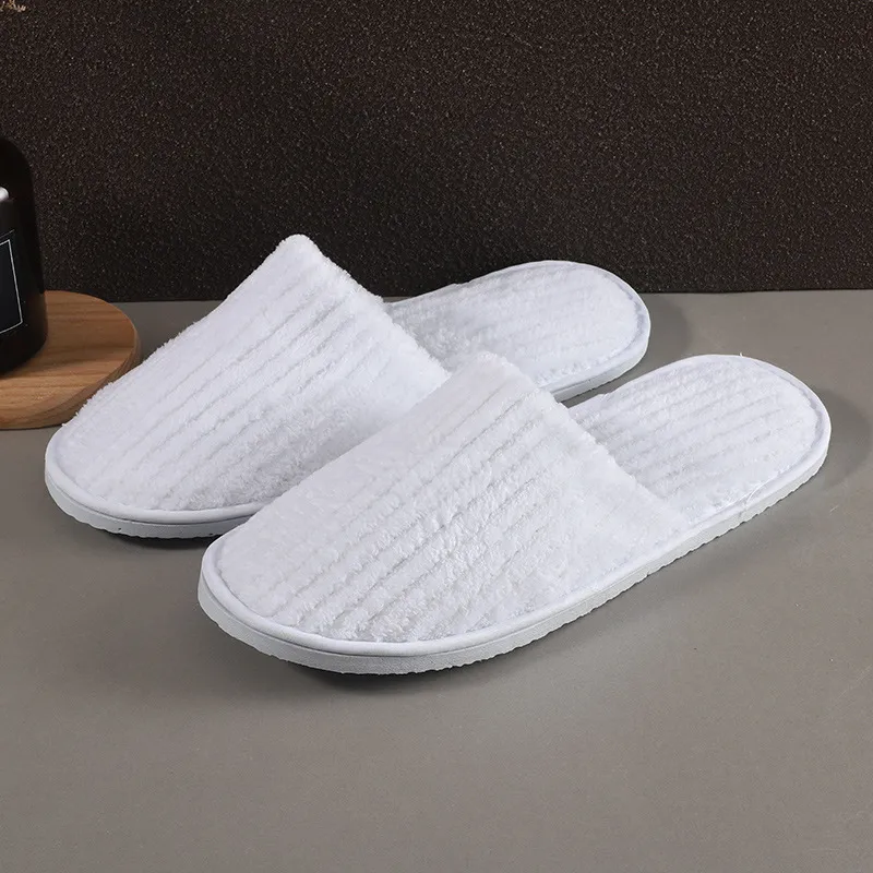 JOYTOUR Slippers With Drawstring Thickened Slip-Resistant Home Slippers For Guest Room One Size-3