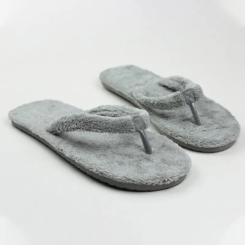 JOYTOUR Disposable Towel Fabric Flip Flops Thong Clip Toe Slippers Home Slippers One Size-3