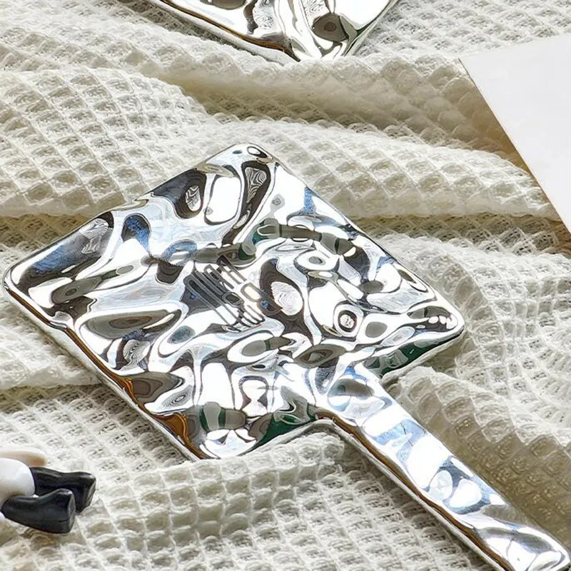 JOYTOUR Electroplated Handheld Makeup Mirror-Home Ins-Style Mirror-2