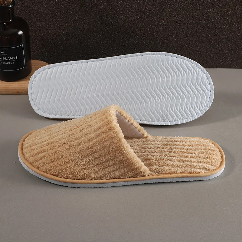 JOYTOUR Slippers With Drawstring Thickened Slip-Resistant Home Slippers For Guest Room One Size-6