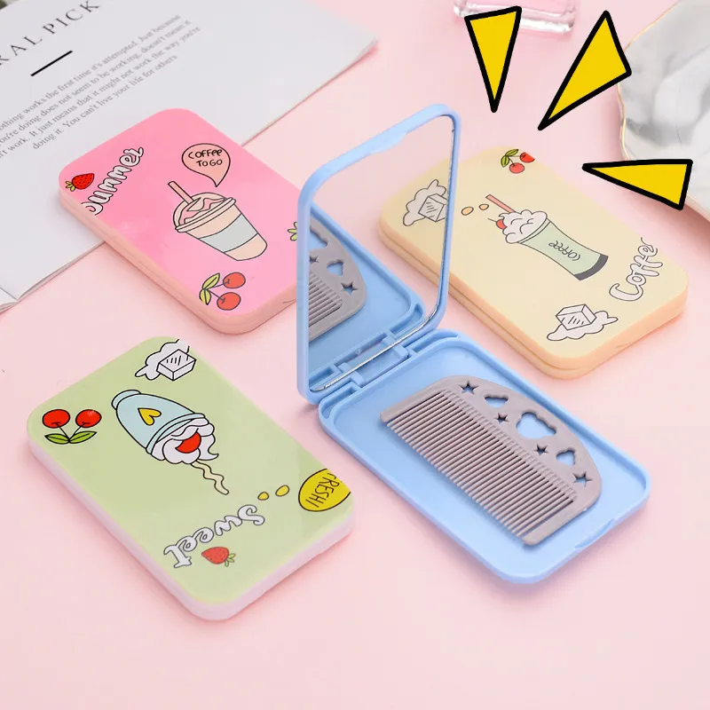 JOYTOUR Cartoon Styling Portable Cute Make Up Mirrors-5