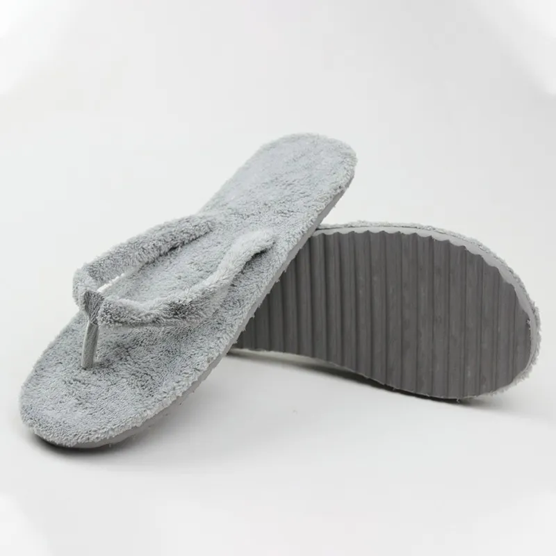 JOYTOUR Disposable Towel Fabric Flip Flops Thong Clip Toe Slippers Home Slippers One Size-4
