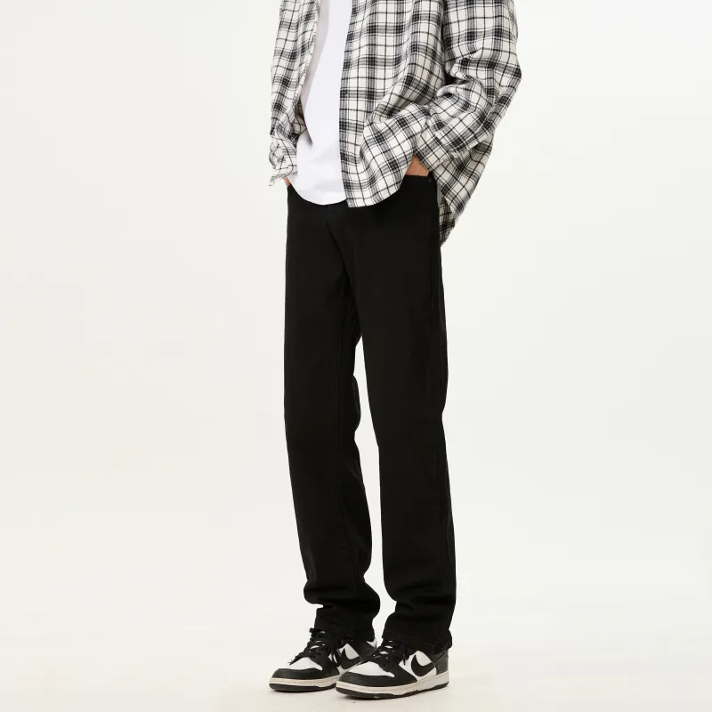 LANGWEIZHE Jeans Unisex Black-3
