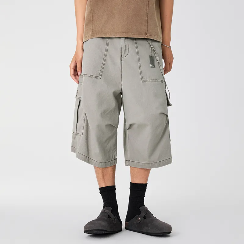 LANGWEIZHE Cargo Shorts Unisex-13