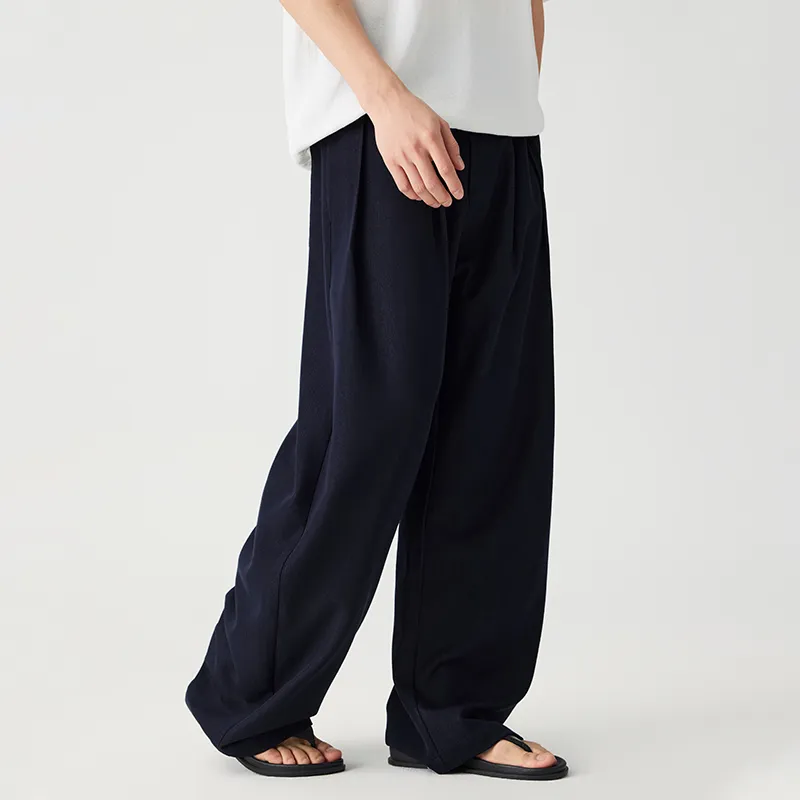 LANGWEIZHE Trendy Versatile Draped Double Bamboo High Quality Basic Unisex-5