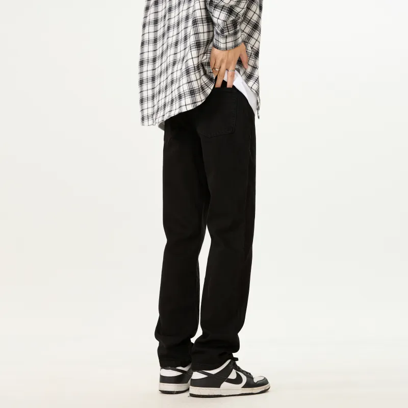 LANGWEIZHE Jeans Unisex Black-6