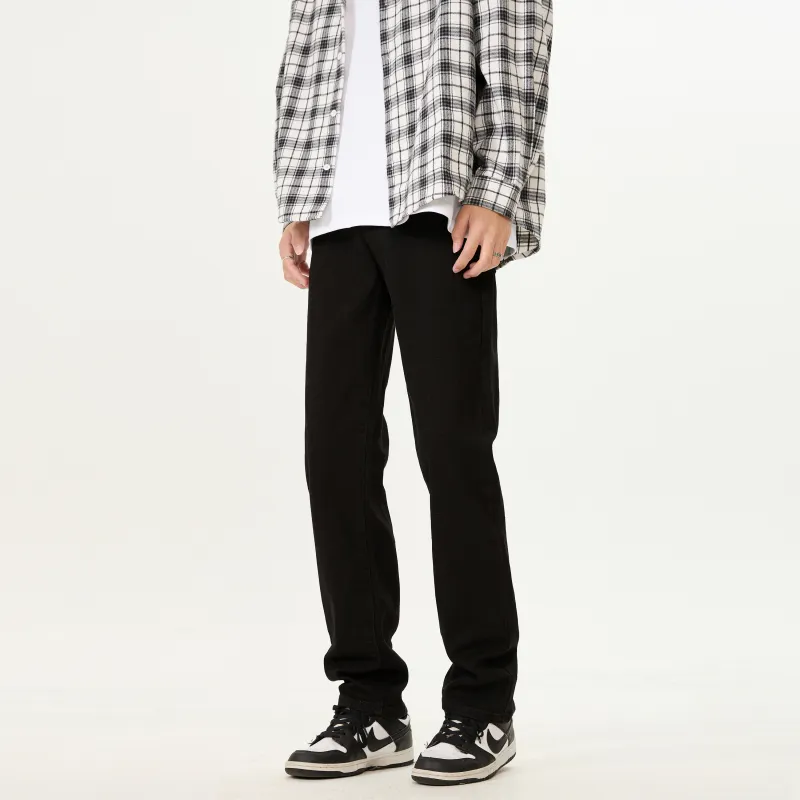 LANGWEIZHE Jeans Unisex Black-4