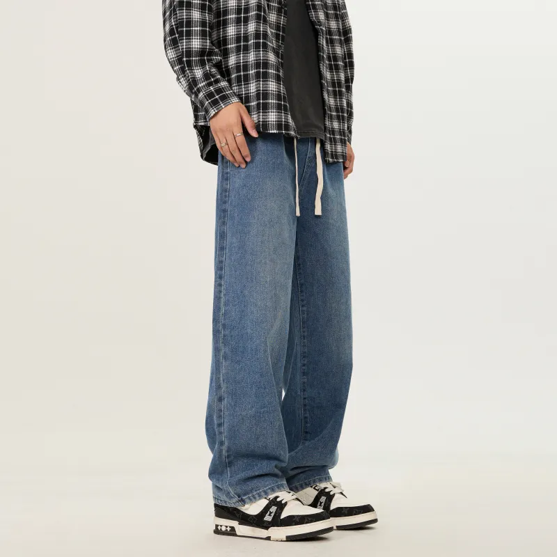 LANGWEIZHE Jeans Unisex Black Gray Color-20