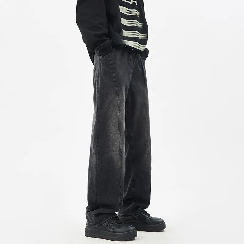 LANGWEIZHE Jeans Unisex Black Gray Color-23