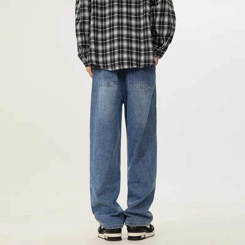 LANGWEIZHE Jeans Unisex Black Gray Color-19