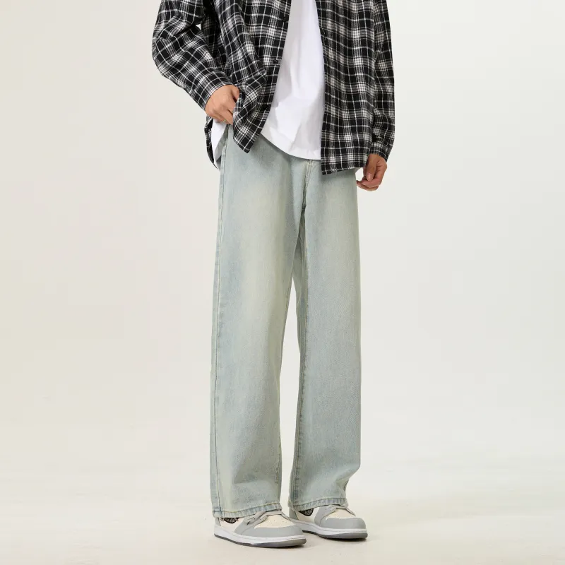 LANGWEIZHE Jeans Unisex Clearwater Blue-3