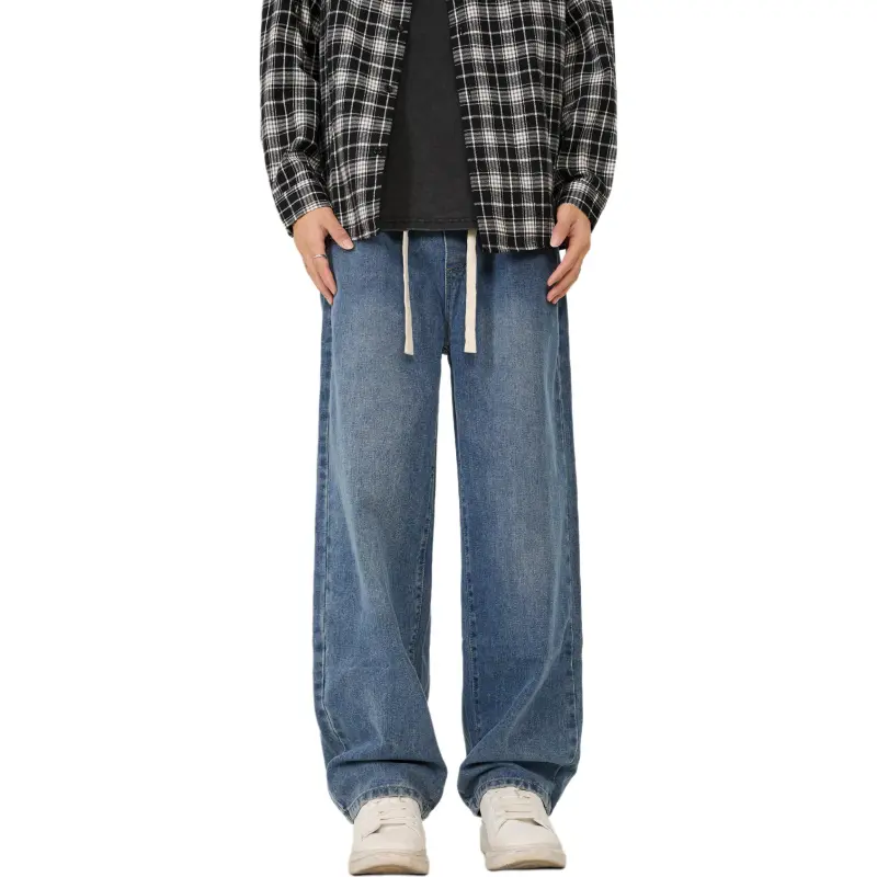 LANGWEIZHE Jeans Unisex Black Gray Color-18