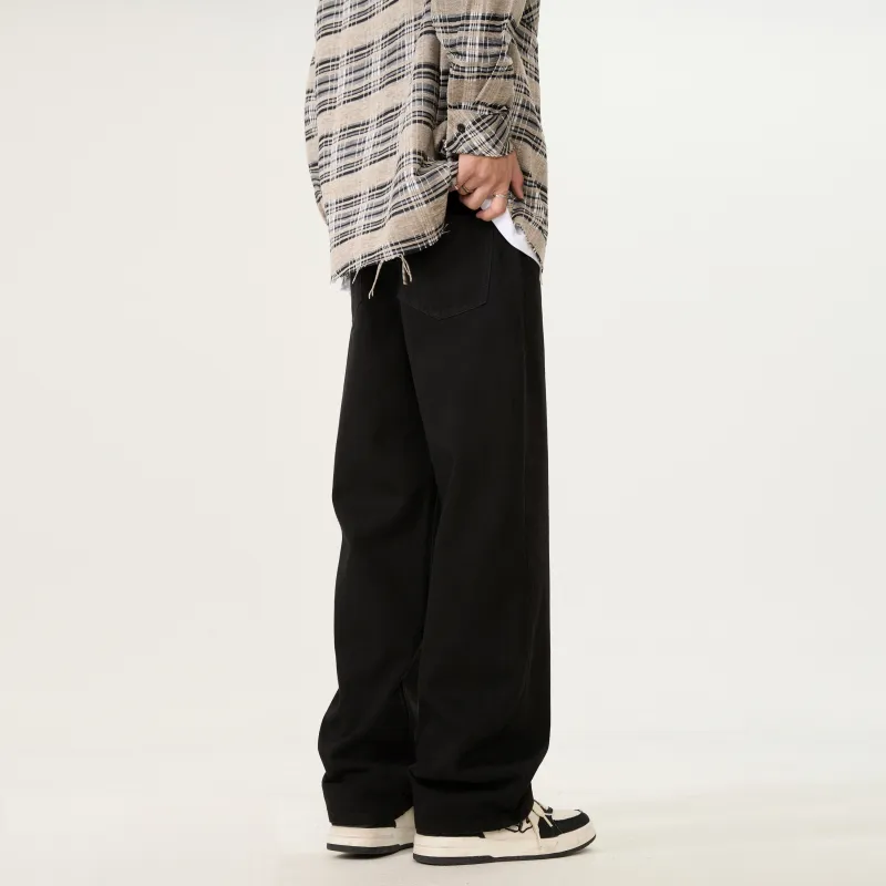 LANGWEIZHE Jeans Unisex Black-6