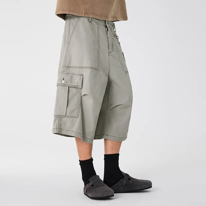 LANGWEIZHE Cargo Shorts Unisex-12