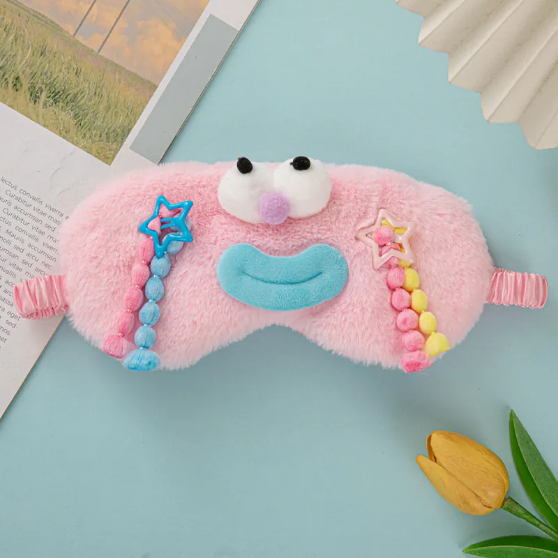NUOTING Imitation Rabbit Plush Eye Masks-1