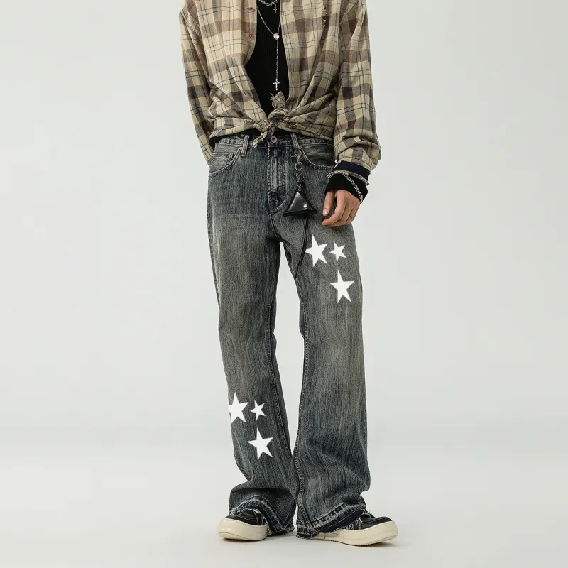 GALAXY FAIRY Jeans Unisex Vintage Blue-3