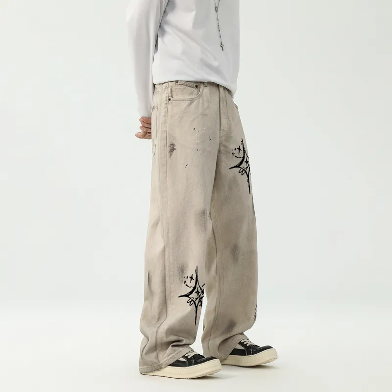 GALAXY FAIRY Jeans Unisex Dirty White-3